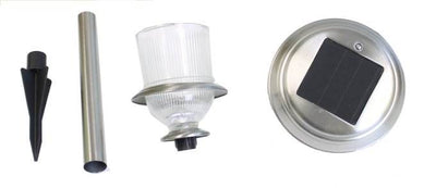 4) MOONRAYS 91354 Solar White LED Garden/Outdoor Lawn Lights Lamp - Open Box