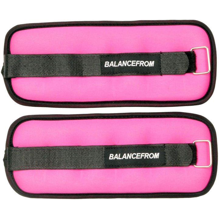 BalanceFrom Fitness Fully Adjustable Ankle, Wrist, Arm or Leg Weights, 2-lb Pair
