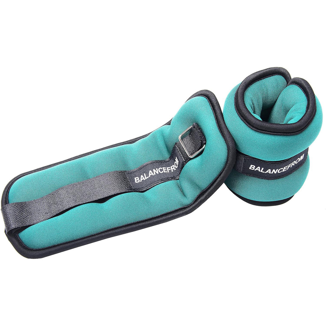 BalanceFrom Fitness Fully Adjustable Ankle, Wrist, Arm or Leg Weights, 3-lb Pair