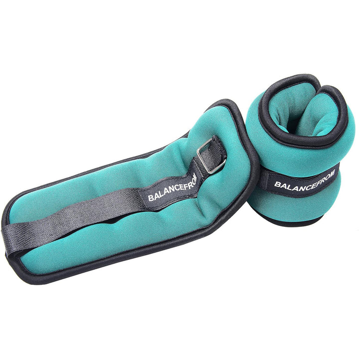 BalanceFrom Fitness Fully Adjustable Ankle, Wrist, Arm or Leg Weights, 3-lb Pair