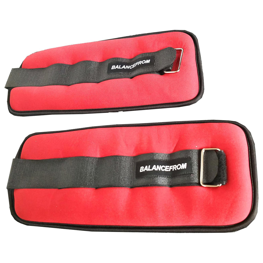 BalanceFrom Fitness Fully Adjustable Ankle, Wrist, Arm, Leg Weights, 10-lb Pair