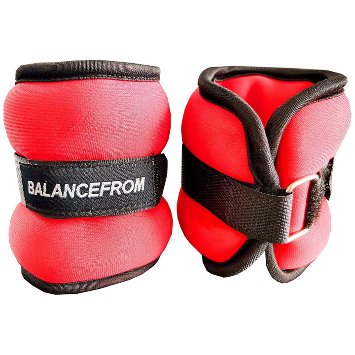 BalanceFrom Fitness Fully Adjustable Ankle, Wrist, Arm, Leg Weights, 10-lb(Used) - VMInnovations
