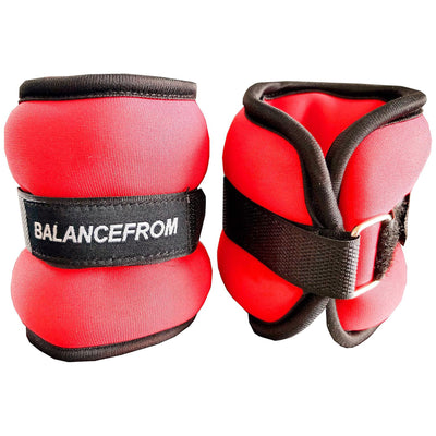BalanceFrom Fully Adjustable Ankle, Wrist, Arm, Leg Weights, 10-lb (Open Box) - VMInnovations
