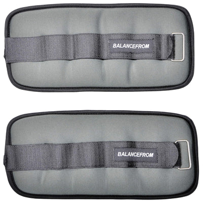 BalanceFrom Fitness Fully Adjustable Ankle, Wrist, Arm or Leg Weights, 6-lb Pair - VMInnovations