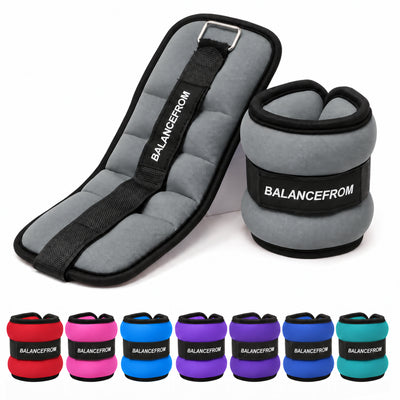 BalanceFrom Adjustable Ankle, Wrist, Arm or Leg Weights, 6-lb Pair (Open Box)