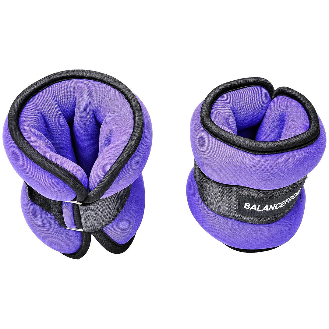 BalanceFrom Fitness Fully Adjustable Ankle, Wrist, Arm or Leg Weights, 5-lb Pair