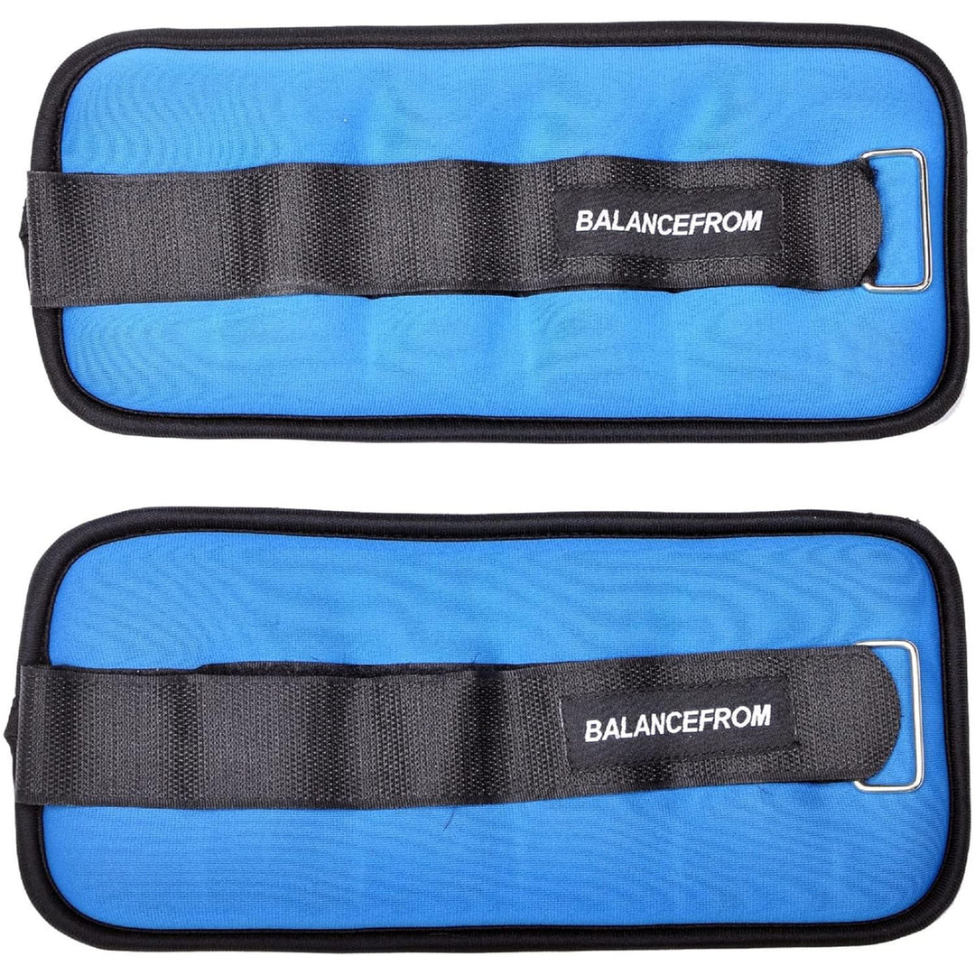 BalanceFrom Fitness Fully Adjustable Ankle, Wrist, Arm or Leg Weights, 4-lb Pair