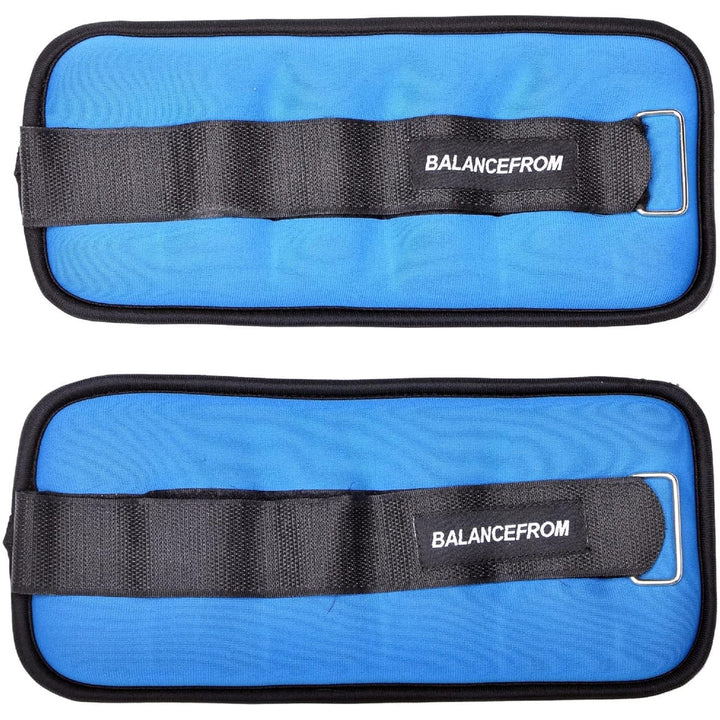 BalanceFrom Fitness Fully Adjustable Ankle, Wrist, Arm or Leg Weights, 4-lb Pair