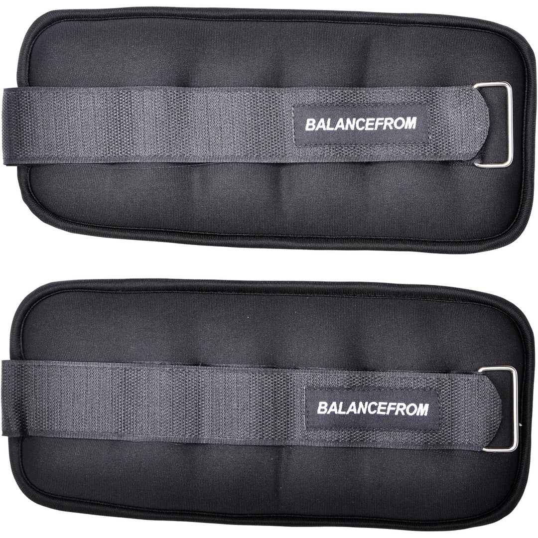 BalanceFrom Fitness Fully Adjustable Ankle, Wrist, Arm or Leg Weights, 8-lb Pair