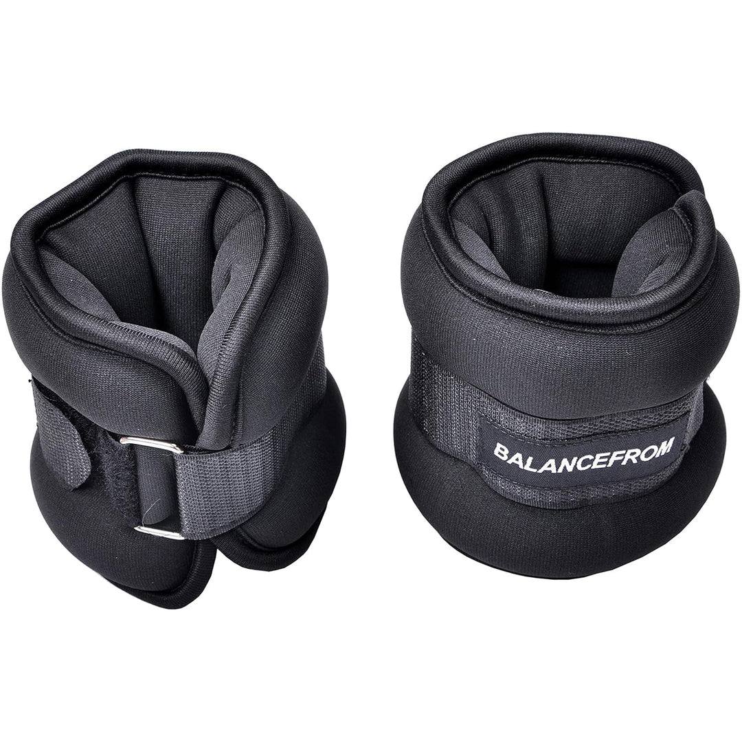 BalanceFrom Fitness Fully Adjustable Ankle, Wrist, Arm or Leg Weights, 8-lb Pair