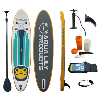 Aqua Lily Pad Inflatable Paddle Board w/Accessories & Carry Bag(Open Box) - VMInnovations