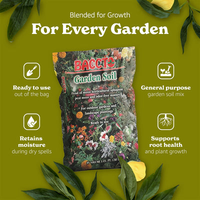 Michigan Peat Company BACCTO Garden Soil for Plants & Veggies, 1 Cu Ft, 6 Pack