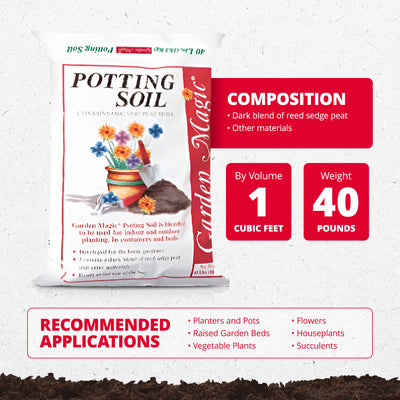 Michigan Peat Company Garden Magic General Purpose Potting Soil, 40 lb, 2 Pack
