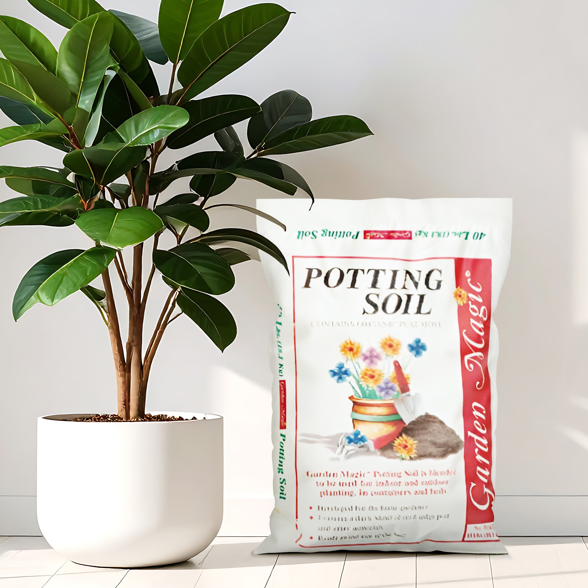 Michigan Peat Company Garden Magic General Purpose Potting Soil, 40 lb, 2 Pack - VMInnovations
