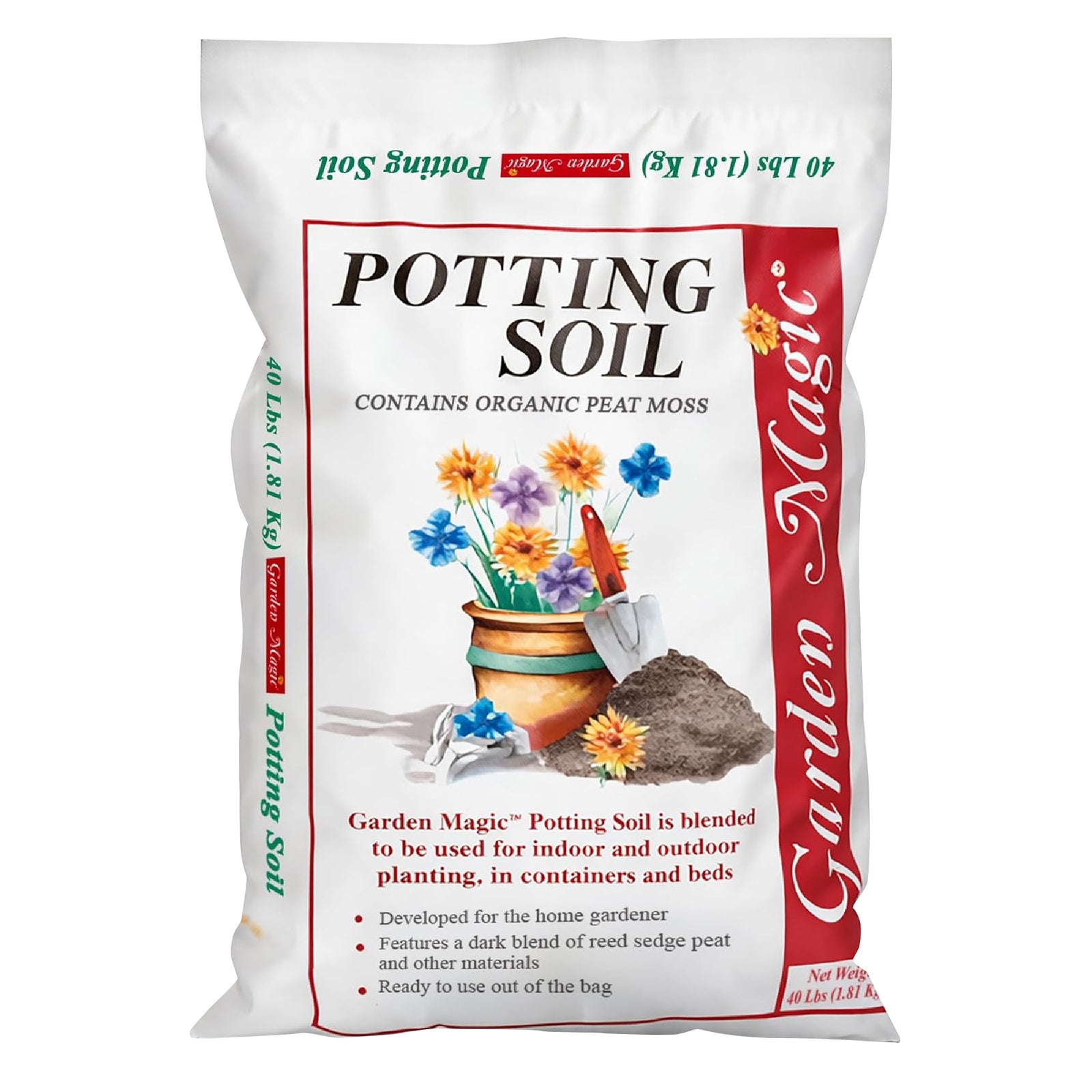 Michigan Peat Company Garden Magic General Purpose Potting Soil Mix, 40 Lb Bag - VMInnovations