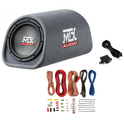 MTX AUDIO RT8PT 8" 240W Car Subwoofer & Soundstorm AKS8 8 Gauge Amp Wiring Kit