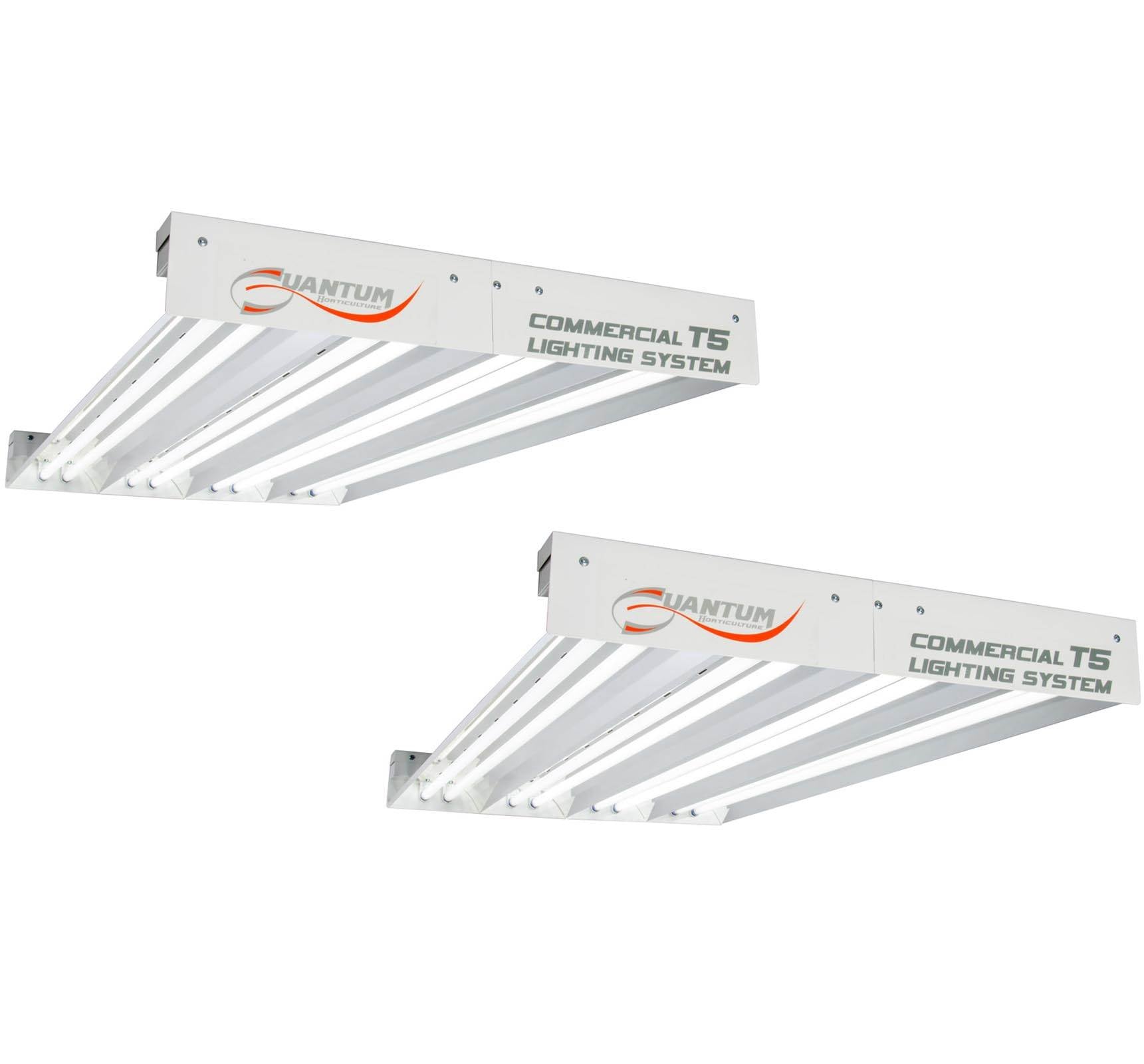 Quantum Quantum-7101 8-Tube Hydroponic 4 Ft Garden Grow Light Fixtures (2 Pack)
