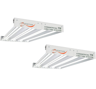 Quantum Quantum-7101 8-Tube Hydroponic 4 Ft Garden Grow Light Fixtures (2 Pack)