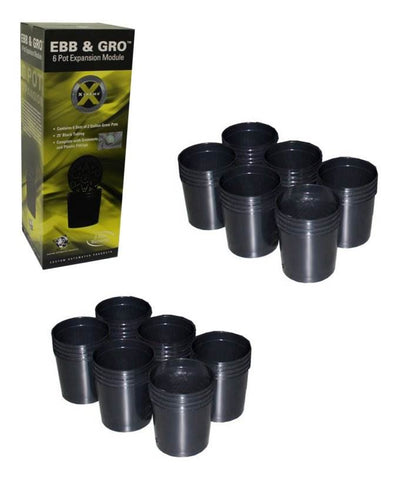 C.A.P EBB-EXP6 EBB & GRO Grow Flow 6 Pot Site Hydroponic Expansion Kits (2 Pack)