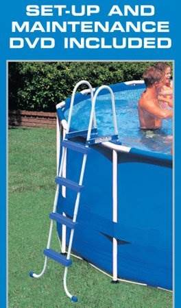 Intex 24' x 52" Metal Frame Swimming Pool w/ Sand & Saltwater System - Open Box