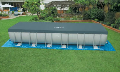 INTEX 24' x 12' x 52" Ultra Frame Rectangular Swimming Pool 28363EG (Open Box)