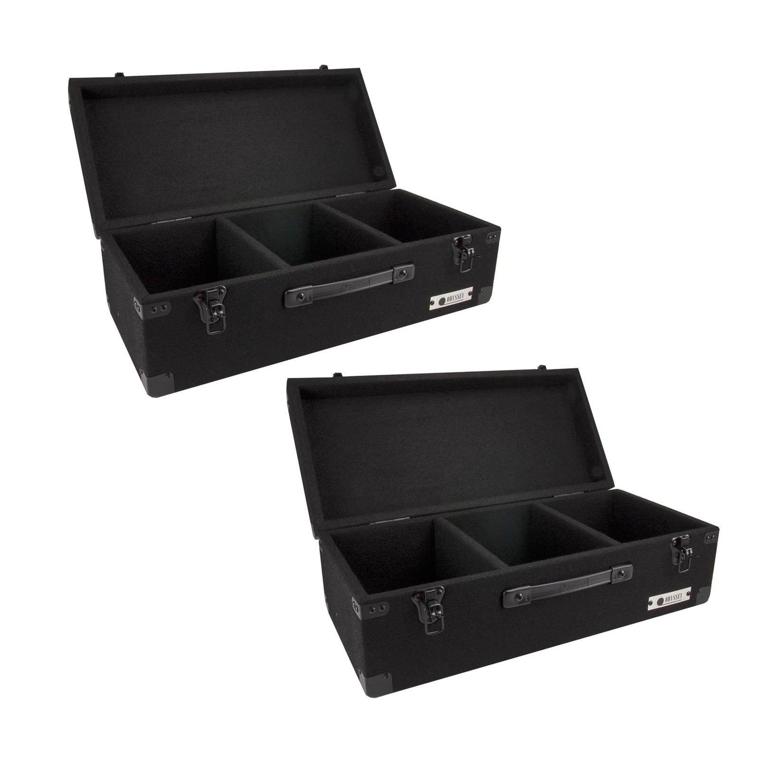 Odyssey C45200 3-Row Carpeted Storage DJ Cases Hold 400 45Rpm Vinyl Records, Set of 2 - VMInnovations
