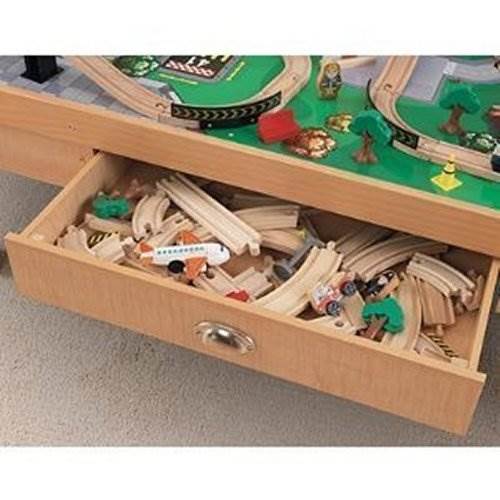 KidKraft Airport Express Wood Train Table & Toy Set (Open Box)
