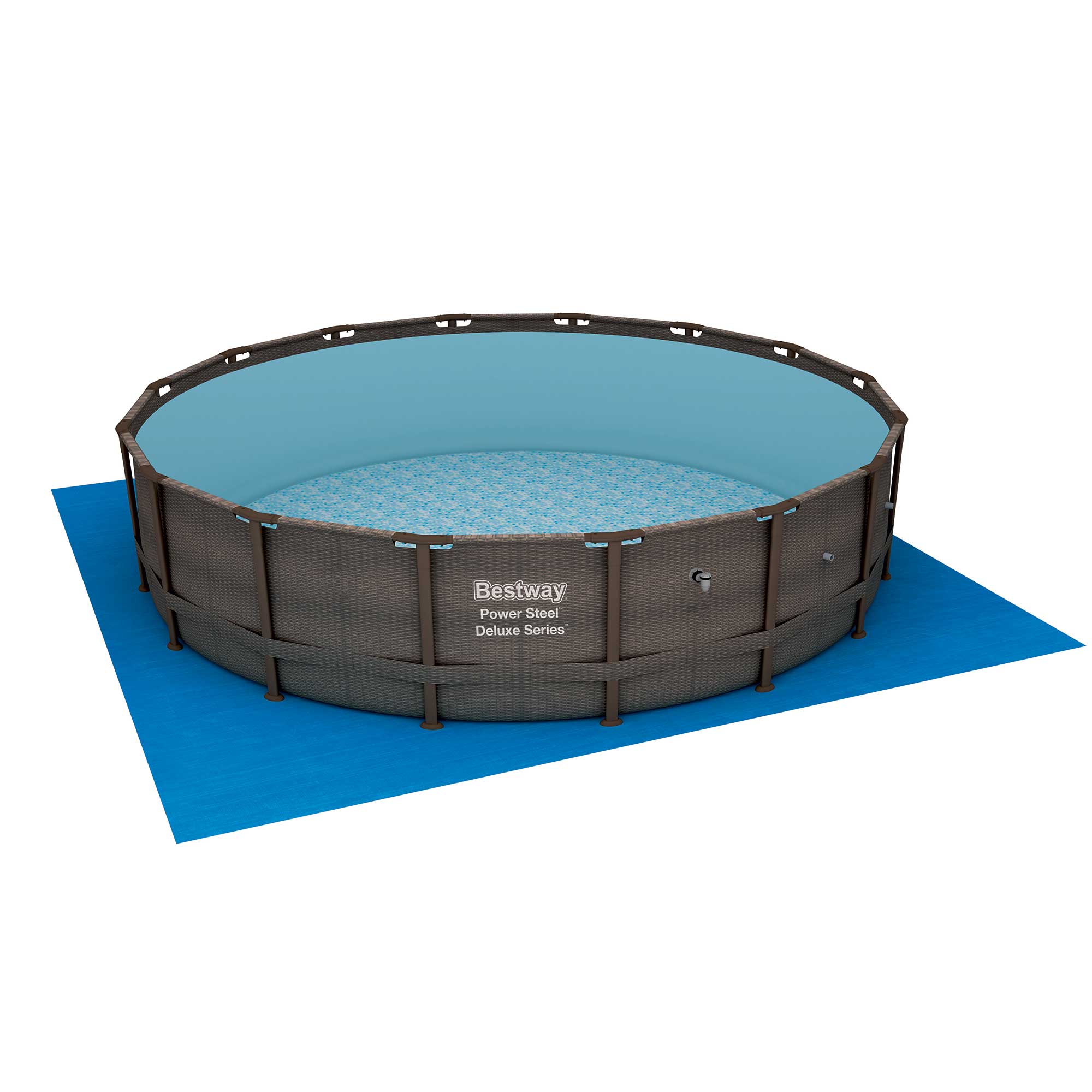 Bestway 16' x 48" Power Steel Round Frame Above Ground Pool Set & Pump (2 Pack) - VMInnovations