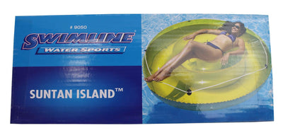 Swimline 9050 72" Swimming Pool Sun Tan Lounger Island Float Inflatables, 6-Pack