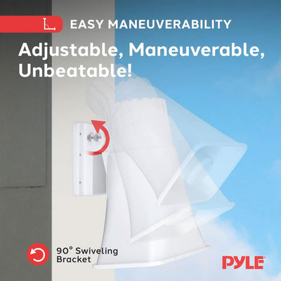 Pyle PHSP4 6" 50W Indoor/Outdoor Waterproof Home PA Speaker 8 Ohm, White - VMInnovations