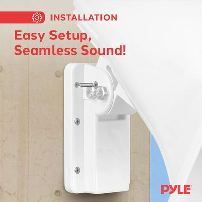 Pyle PHSP4 6" 50W Indoor/Outdoor Waterproof Home PA Speaker 8 Ohm, White - VMInnovations