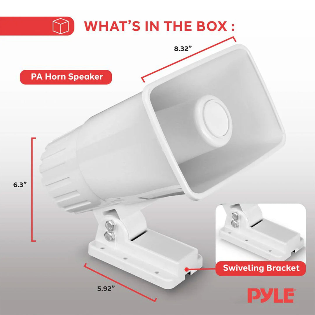 Pyle PHSP4 6" 50 Watt Waterproof Home PA Horn Speaker  (Open Box) - VMInnovations