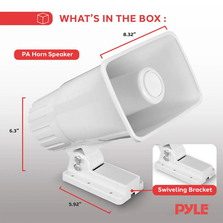 Pyle PHSP4 6" 50 Watt Waterproof Home PA Horn Speaker  (Open Box) - VMInnovations