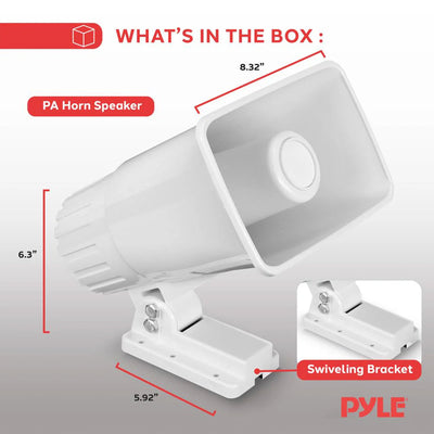 Pyle PHSP4 6" 50W Indoor/Outdoor Waterproof Home PA Speaker 8 Ohm, White - VMInnovations