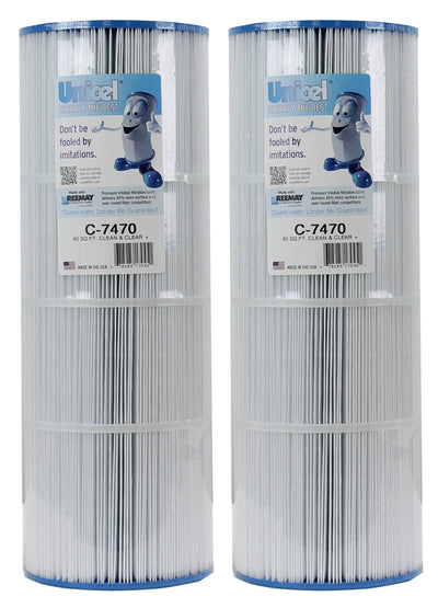 Unicel C-7470 Replacement 80 Sq Ft Pool Filter Cartridge, 170 Pleats (2 Pack) - VMInnovations