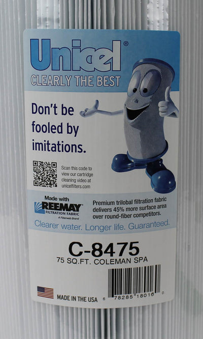 4) Unicel C-8475 Coleman Maax Spas Replacement Filter Cartridges 75 Sq Ft Each