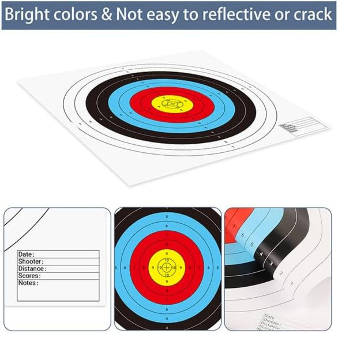 Morrell 40cm Bullseye Paper Face Shooting Targets, 16 x 16 Inches, 100 Count