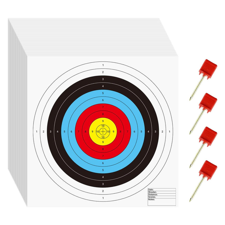 Morrell ASA Indoor Round Paper Face Shooting Targets, 17x17-Inch, 100 Count