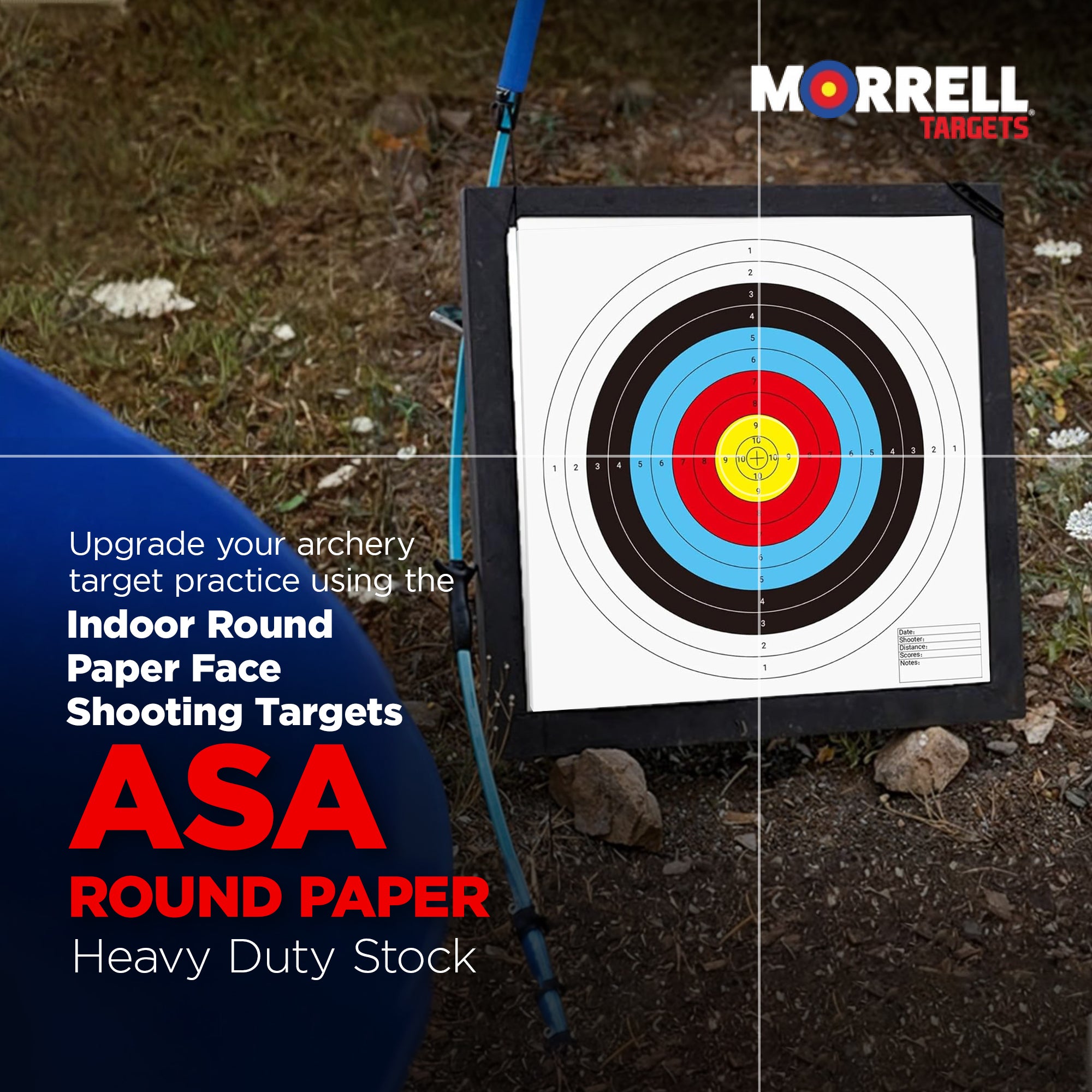 Morrell ASA Indoor Round Paper Face Shooting Targets, 17x17-Inch, 100 Count - VMInnovations