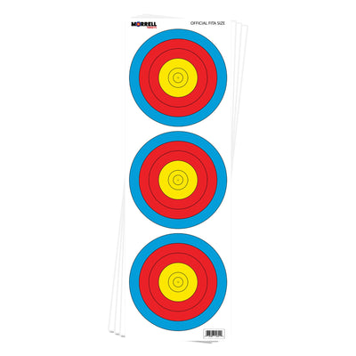 Morrell FITA Recurve Bullseye Paper Face Shooting Targets, 17x17-in., 100 Count - VMInnovations
