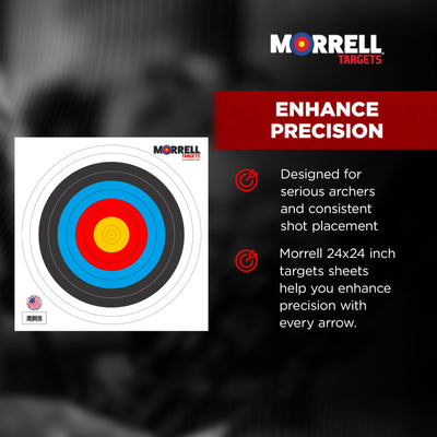 Morrell 60cm Bullseye Paper Face Shooting Targets, 100 Count (Open Box) - VMInnovations