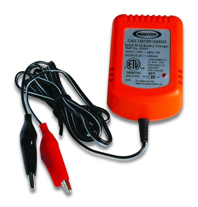 2 MOULTRIE 6 Volt Rechargeable Safety Feeder Batteries + 6 Volt Battery Charger