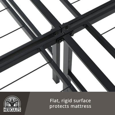 Hercules Folding Metal Bed Frame, 14" Platform Mattress Foundation, Full (Used) - VMInnovations