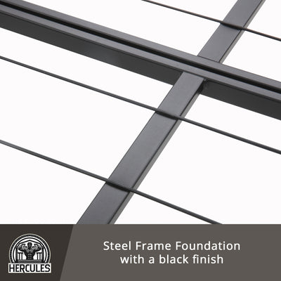 Hercules Folding Metal Bed Frame, 14" Platform Mattress Foundation, Full (Used) - VMInnovations