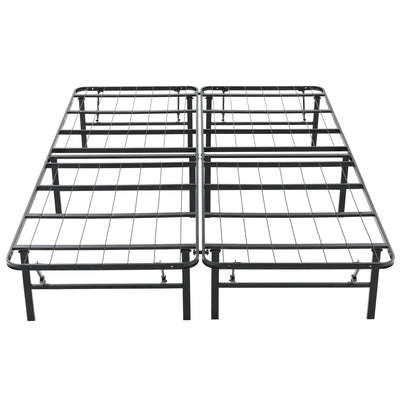 Hercules Folding Metal Bed Frame, 14 Inch Platform Mattress Foundation, Full - VMInnovations