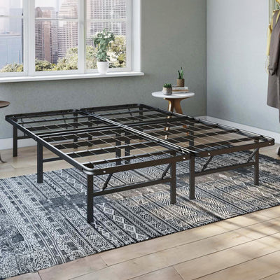 Hercules Folding Metal Bed Frame, 14 Inch Platform Mattress Foundation, Full - VMInnovations