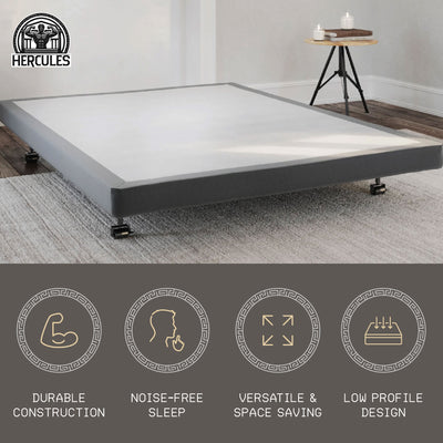 Hercules 4 Inch Low Profile Foundation Box Spring Replacement, Twin (Open Box)