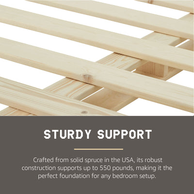 Hercules 4 Inch Low Profile Foundation Mattress Box Spring Replacement, Twin
