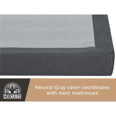 Hercules 4 Inch Low Profile Foundation Mattress Box Spring Replacement, Twin XL - VMInnovations