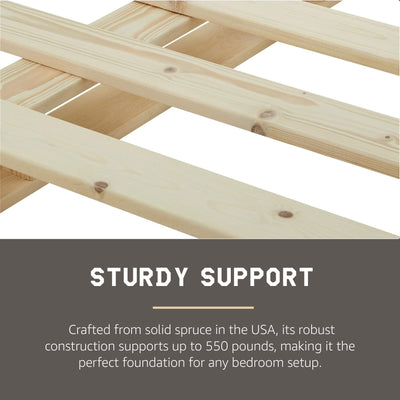 Hercules 4 Inch Low Profile Foundation Mattress Box Spring Replacement, Twin XL - VMInnovations